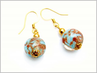 Marly Boucles d'oreilles Verre Murano