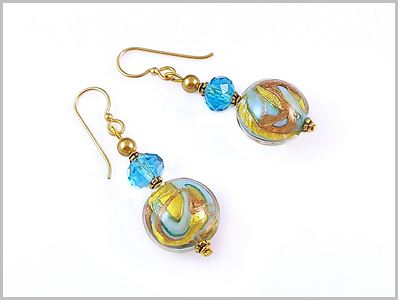 Aurelia Boucles d'oreilles Verre Murano