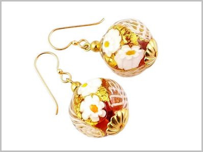 Trevisa Boucles d'oreilles Verre Murano