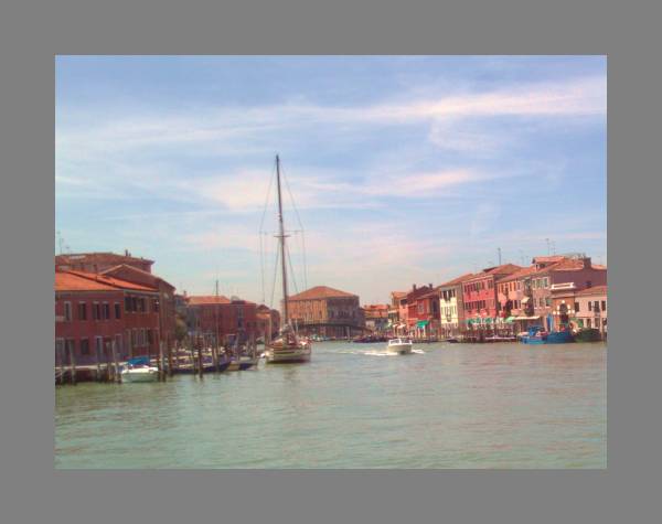 Vue sur le Canal depuis la Fondamenta Navagero avec au fond le Ponte Longo