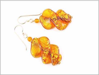 Amberia Boucles d'oreilles Verre Murano