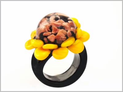 Girasole-T60 Bague Verre Murano