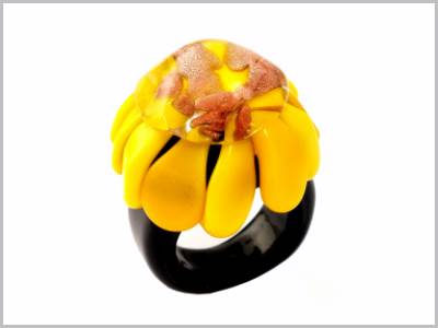 Girasole-T54-2 Bague Verre Murano