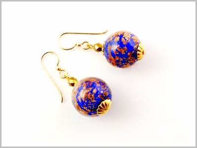 Medicis Boucles d'oreilles Verre Murano