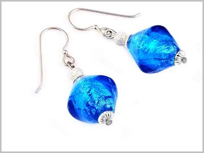 Tahiti Boucles d'oreilles Verre Murano