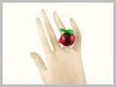 Cherry Bague Verre Murano