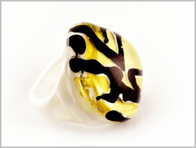 Channel Bague Verre Murano