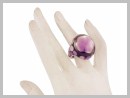 Purple Bague Verre Murano