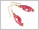 Rosella Boucles d'oreilles Verre Murano