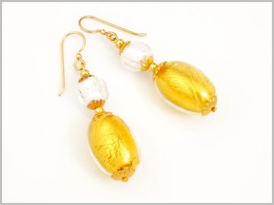 Alania Boucles d'oreilles Verre Murano