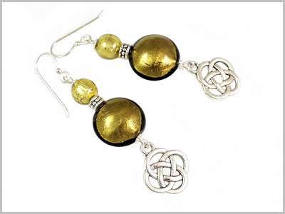 Celtica Boucles d'oreilles Verre Murano