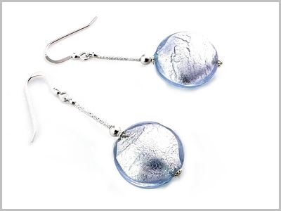 Louise Boucles d'oreilles Verre Murano