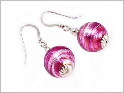 Stella Boucles d'oreilles Verre Murano