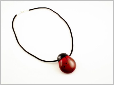 Coccinella Pendentif Verre Murano