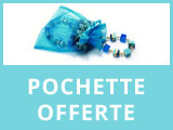 Kalya Blu Bijoux Verre Murano - Pochette organza offerte