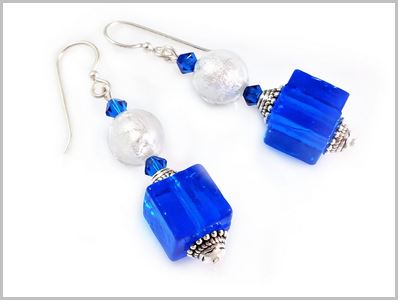 Cyclades Boucles d'oreilles Verre Murano