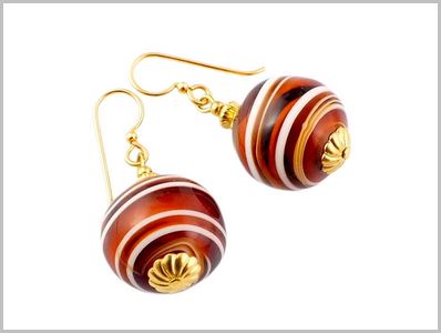 Philae Boucles d'oreilles Verre Murano