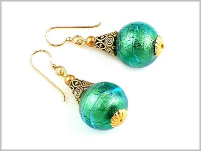 Sankara Boucles d'oreilles Verre Murano