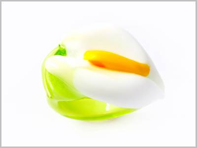 Calla Bague Verre Murano