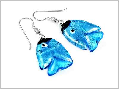 Maui Boucles d'oreilles Verre Murano