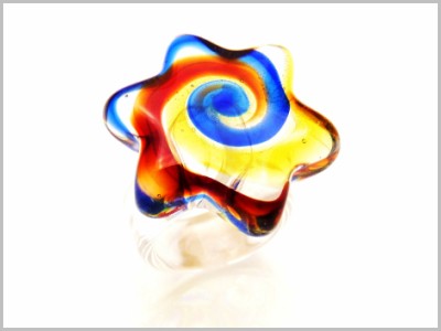 Star Bague Verre Murano